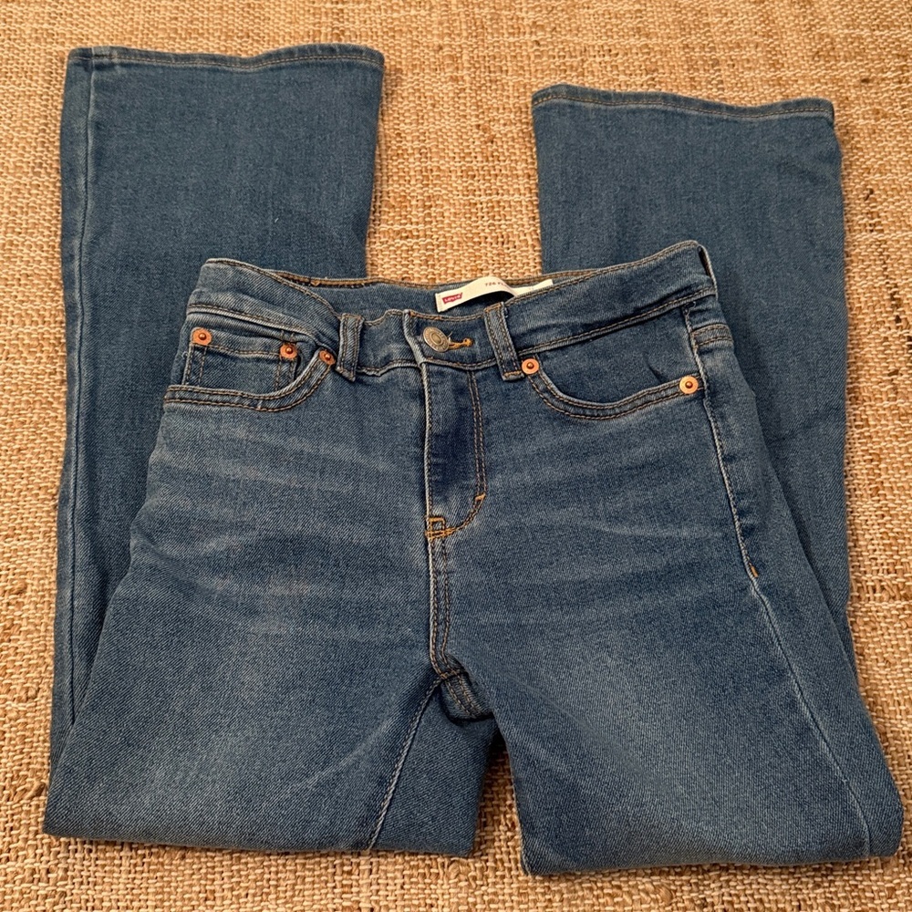 Levi's Girl's 726 Flare Jeans Medium Wash Size 8 - Picture 3 of 7